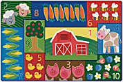 Carpets for Kids® Pixel Perfect Collection™ Farm Counting and Seating Rug, 4' x 6', Multicolor