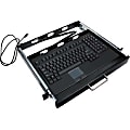 Adesso® ACK-730PB-MRP 1U PS/2 Rackmount Keyboard With Touchpad, Black