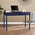 SEI Furniture Janice Farmhouse 43"W Writing Desk With 2-Drawers, Navy