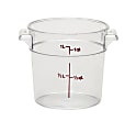 Cambro Camwear 1-Quart Round Storage Containers, Clear, Set Of 12 Containers