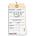 Prewired Manila Inventory Tags, 2-Part Carbonless, 1000-1499, Box Of 500