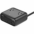 Belkin 3-Outlet Charging Station w/ 2x USB-A & 2x USB-C Ports 70W, 5ft/1.5m Cord, Straight Plug, Black, SRZ001TT5 1 thumbnail image