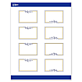 Avery® Printable Tags With Sure Feed® Technology, 2" x 3", Matte White With Floral Gold/Navy Border, Pack Of 80 1 thumbnail image