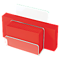 Lorell® Acrylic Mini File Sorter, 7 5/16"W x 8 1/8"D x 8 5/16"H, Clear/Green Edge 1 thumbnail image
