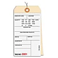 Prewired Manila Inventory Tags, 2-Part Carbonless, 8000-8499, Box Of 500