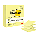 Post-it Pop Up Notes, 3 in x 3 in, 24 Pads, 100 Sheets/Pad, Clean Removal, Canary Yellow