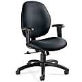 Global® Graham Pneumatic Ergo-Tilter Chair, 37 1/2"H x 25"W x 26"D, Gray/Black