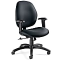 Global® Graham Pneumatic Ergo-Tilter Chair, 37 1/2"H x 25"W x 26"D, Gray/Black 1 thumbnail image