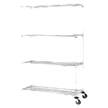 Lorell® Industrial Wire Shelving Add-On Unit, 48"W x 24"D, Chrome