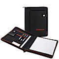 Ativa® Mobil-IT Zippered Padfolio, Black/Orange 1 thumbnail image