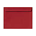 LUX Booklet 9" x 12" Envelopes, Gummed Seal, Ruby Red, Pack Of 500