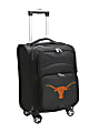 Denco Sports Luggage Expandable Upright Rolling Carry-On Case, 21" x 13 1/4" x 12", Black, Texas Longhorns