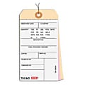 Prewired Manila Inventory Tags, 3-Part Carbonless, 1000-1499, Box Of 500