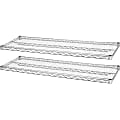 Lorell® Industrial Wire Shelving Extra Shelves, 36"W x 24"D, Chrome, Set Of 2 1 thumbnail image