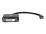 C2G Mini DisplayPort to DVI Adapter - Mini DP to Single Link DVI-D - M/F - DVI/Mini DisplayPort for Notebook, Tablet, Monitor, Video Device - 8" - 1 x Mini DisplayPort Male Thunderbolt - 1 x DVI-D (Single-Link) Female Digital Video - Black