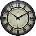 Infinity Instruments 3D Wall Clock, 12"H x 12"W x 1-1/2"D, Black 1 thumbnail image