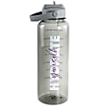 Gibson Home Brever Hydrate Yourself Hourly Motivation Water Bottle, 50 Oz, Gray 1 thumbnail image