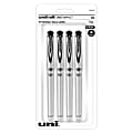 uni-ball® 207™ Impact™ Gel Pens, Bold Point, 1.0 mm, Black; Gray Barrel, Black Ink, Pack Of 4