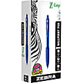 Zebra Pen Z-Grip Retractable Ballpoint Pens - 0.7 mm Pen Point Size - Retractable - Blue - 1 Dozen