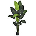 Nearly Natural Traveler’s Palm 69”H Artificial Tree With Planter, 69”H x 32”W x 26”D, Green/Black 1 thumbnail image