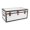 Seward Luxe Trunk With Handles And Lock, 12 3/4" x 31" x 17", White
