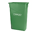 Carlisle Trimline Compost Trash Can, 23 Gallons, Green 1 thumbnail image