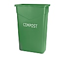 Carlisle Trimline Compost Trash Can, 23 Gallons, Green