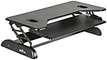 VariDesk Cube Series Corner Standing Desk Riser, Cube Plus 40, 17-1/2"H x 40"W x 22-1/2"D, Black