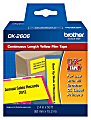 Brother® DK-2606 Black-On-Yellow Tape, Continuous-Feed Film Roll, 2.5" x 50' 1 thumbnail image