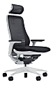 Koplus Symbian Ergonomic Mesh/Fabric High-Back Executive Chair, Midnight Black/White