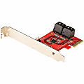 StarTech.com SATA PCIe Card, 4 Port PCIe SATA Expansion Card, 6Gbps, Stacked Connectors, Non-RAID, PCI Express to SATA Converter/Adapter 1 thumbnail image