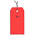 Partners Brand Prewired Color Shipping Tags, #1, 2 3/4" x 1 3/8", Red, Box Of 1,000