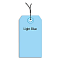 Partners Brand Prewired Color Shipping Tags, #2, 3 1/4" x 1 5/8", Light Blue, Box Of 1,000