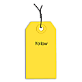 Partners Brand Prewired Color Shipping Tags, #2, 3 1/4" x 1 5/8", Yellow, Box Of 1,000