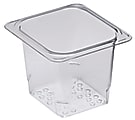Cambro Camwear GN 1/6 Size 5" Colander Pans, Clear, Set Of 6 Pans 1 thumbnail image