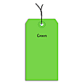 Partners Brand Prewired Color Shipping Tags, #2, 3 1/4" x 1 5/8", Green, Box Of 1,000