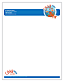 Custom Full-Color Raised Print Stationery Letterhead, 8 1/2" x 11", White Bond, Box Of 250