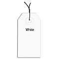 Partners Brand Prewired Color Shipping Tags, #2, 3 1/4" x 1 5/8", White, Box Of 1,000