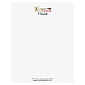 Custom Full-Color Raised Print Stationery Letterhead, 8-1/2" x 11", Bright White Linen, Box Of 250