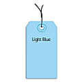 Partners Brand Prewired Color Shipping Tags, #3, 3 3/4" x 1 7/8", Light Blue, Box Of 1,000