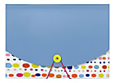 Office Depot® Brand 13-Pocket Poly Expanding File, Letter Size, Blue/Dots 1 thumbnail image
