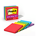 Post-it® Super Sticky Notes, 3 in x 3 in, 5 Pads, 90 Sheets/Pad, 2x the Sticking Power, Playful Primaries Collection 1 thumbnail image