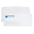 Custom #10, 1-Color, Single Window Business Envelopes, 4-1/8" x 9-1/2", White Wove, Box Of 500 1 thumbnail image