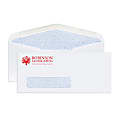 Custom #10, 1-Color, Single Window, Security Tint, Business Envelopes, 4-1/8" x 9-1/2", White Wove, Box Of 500