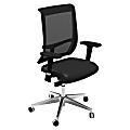 Mayline® Commute Series Mesh Mid-Back Chair, Black/Silver