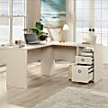 Sauder® Grand Coast 60"W Modern Coastal L-Shaped Computer Desk With Filing Drawer, Dove Linen 1 thumbnail image