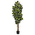 Nearly Natural Oak 72”H Artificial Tree With Planter, 72”H x 16”W x 16”D, Green/Black 1 thumbnail image