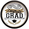 Amscan Graduation Achievement Is Key Round Paper Plates, 6-3/4", Black, Pack Of 100 Plates 1 thumbnail image