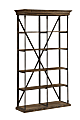 Coast to Coast Derby Rustic Industrial 87"H 5-Shelf Bookshelf/Etagere, Corbin Medium Brown 1 thumbnail image