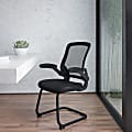 Flash Furniture Mesh Mid-Back Side Reception Chair, Black